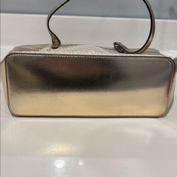 Michael Kors Metallic Gold and Cream Tote - Picture 5 of 5